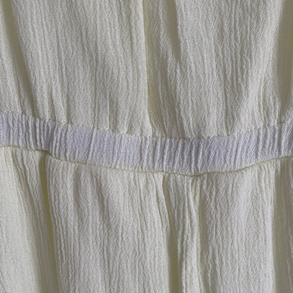 Lined LC Lauren Conrad Pale Yellow Peasant Tunic with Lace - Picture 7 of 9